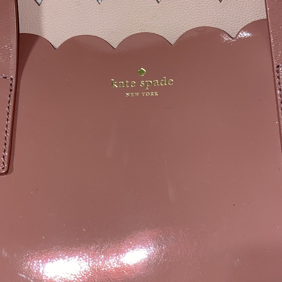 Kate spade patent scalloped lily avenue pink tote bag - Picture 4 of 16